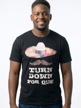 TURN DOWN POR QUE Funny Humor Comedy Graphic Tee